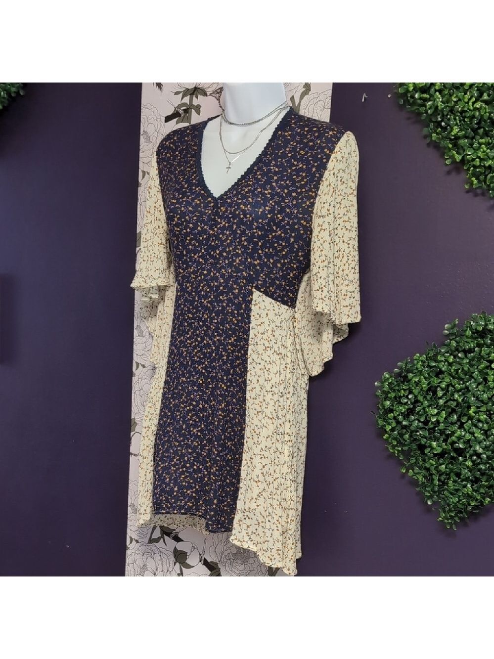 Anama Blue and Cream Patterned Tunic - Picture 3 of 9